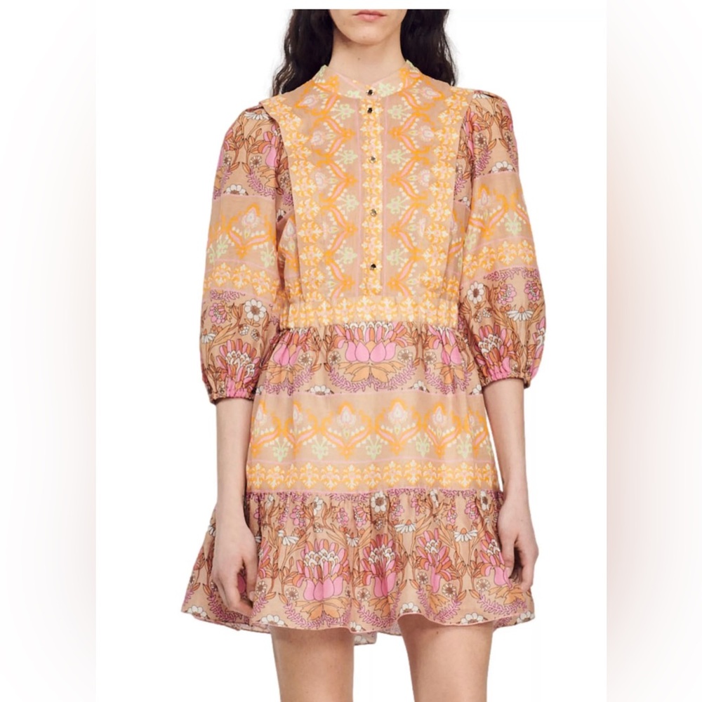 Sandro Short Dress With A Mixed Scarf Print - SOLD OUT

Size 42